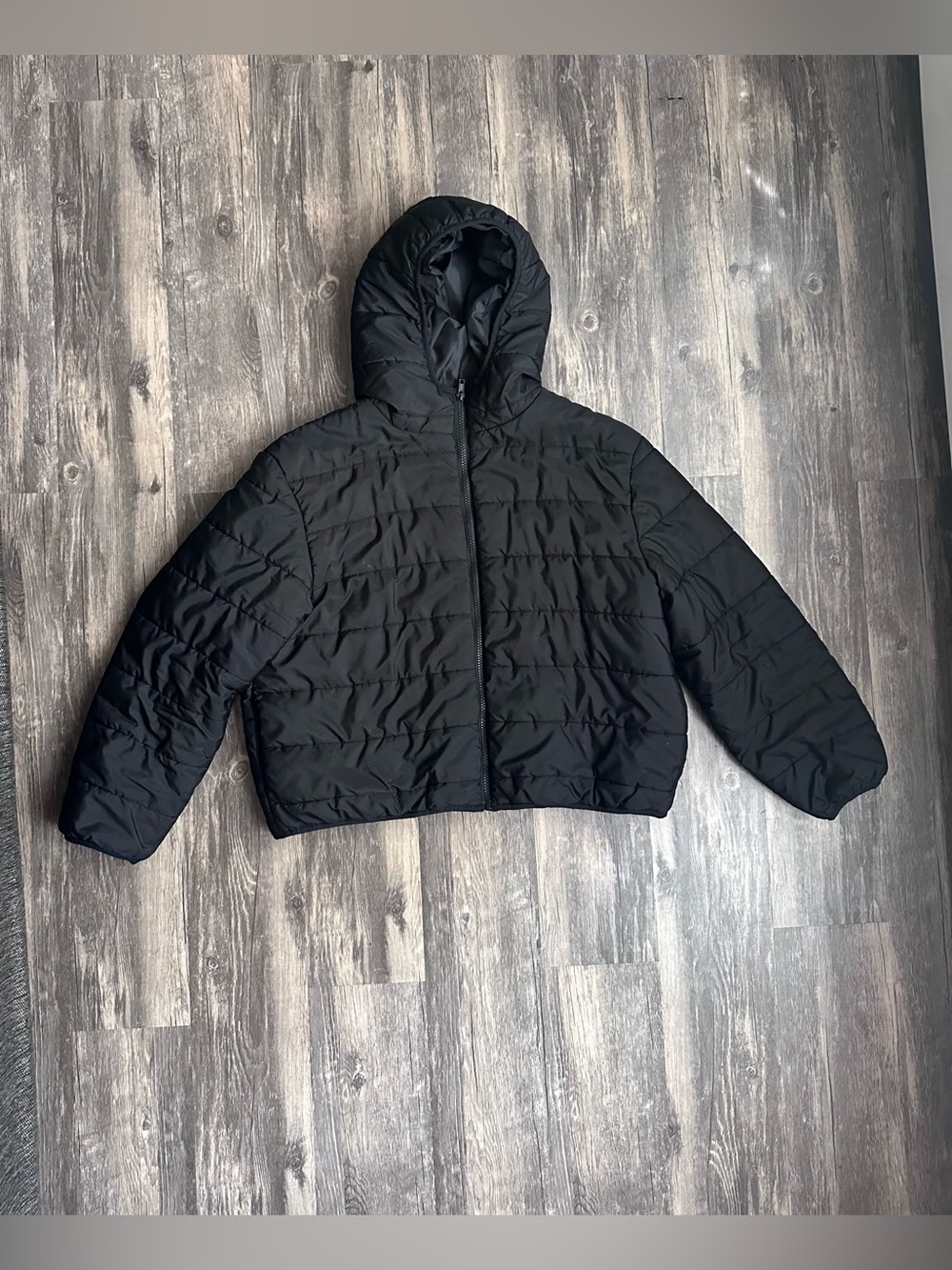 Wild Fable Black Puffer Jacket Women’s Size Medium Full Zip Jacket